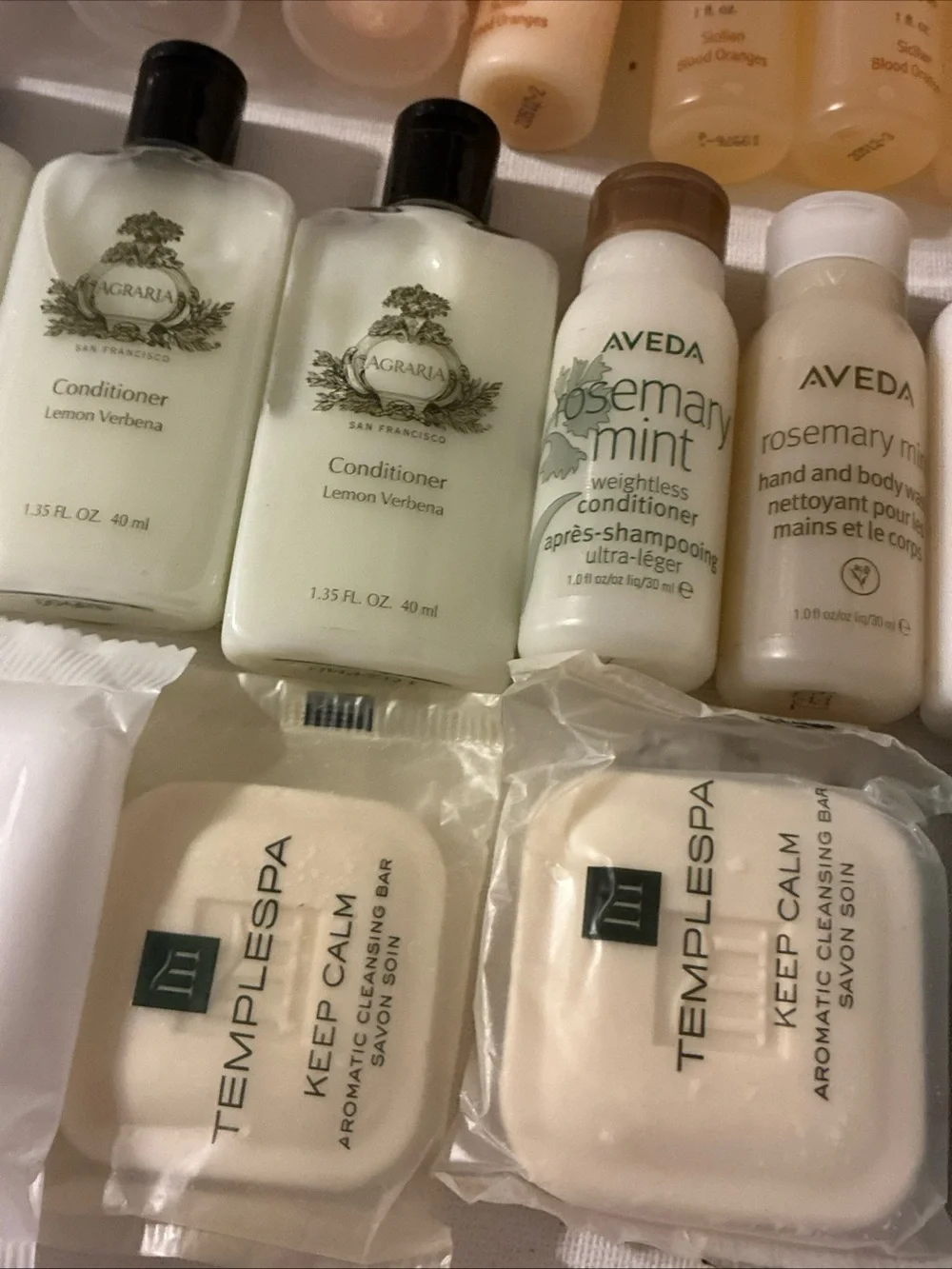 AVEDA Lemon Verbena Shampoo Conditioner Lotion Travel Bundle Toiletries 55 Piece